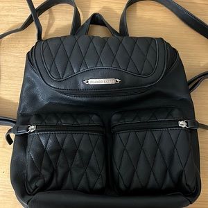 Franco Sarto black leather backpack